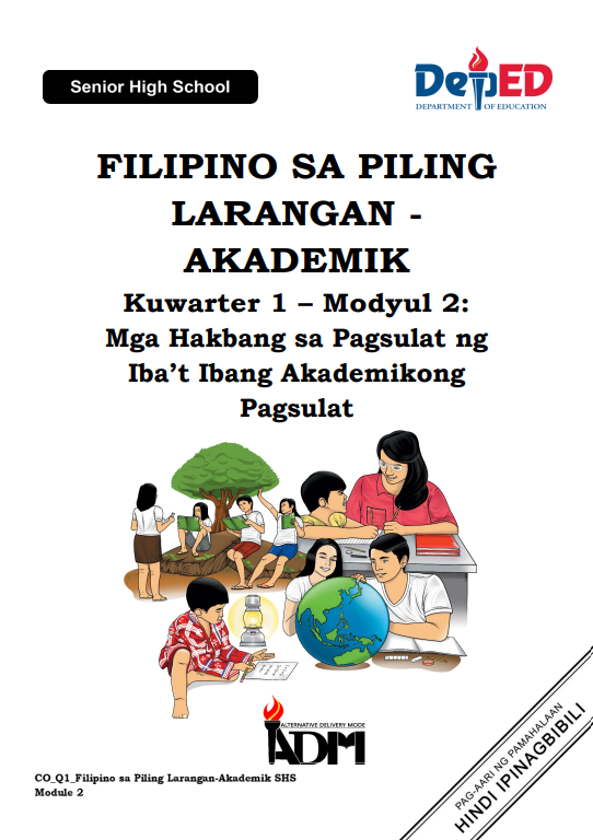 340656-San Lorenzo Ruiz Senior High School-Filipino sa Piling Larang12-Quarter 1-Module 2: AKADEMIKONG SULATIN